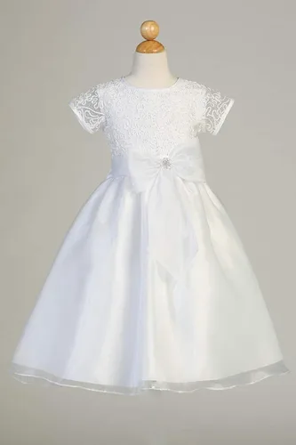 Miniatura 4 de SWEA Pea Lilli - Vestidos de Primera Comunión con manga corta para niñas de 6 a 12 años y vestido de muñeca