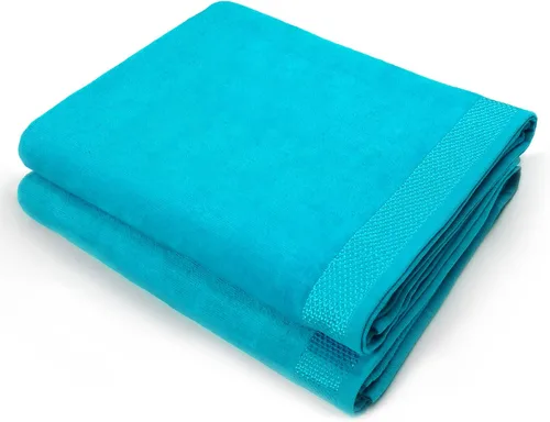 Miniatura 7 de Kaufman - Toallas de baño de terciopelo de color sólido, toalla de playa, toalla de piscina, 100% algodón, 30 x 60 pulgadas, toalla absorbente