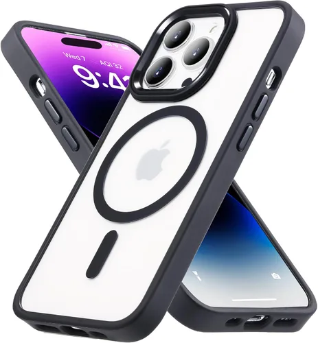 Miniatura 82 de Funda magnética diseñada para iPhone 11 Pro Max, [probada en caídas de grado militar] [compatible con MagSafe] Funda protectora delgada translúcida