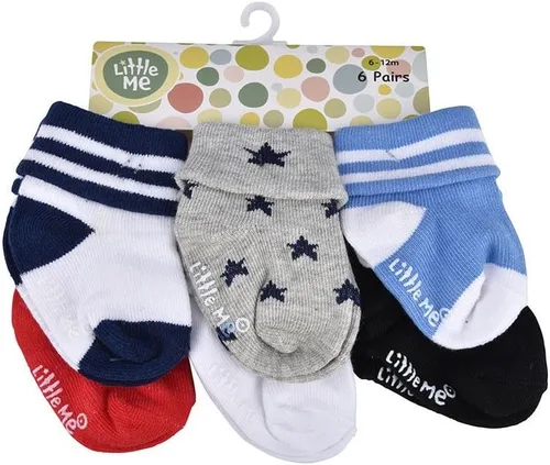 Miniatura 6 de Little Me Paquete de 6 calcetines para bebé niño