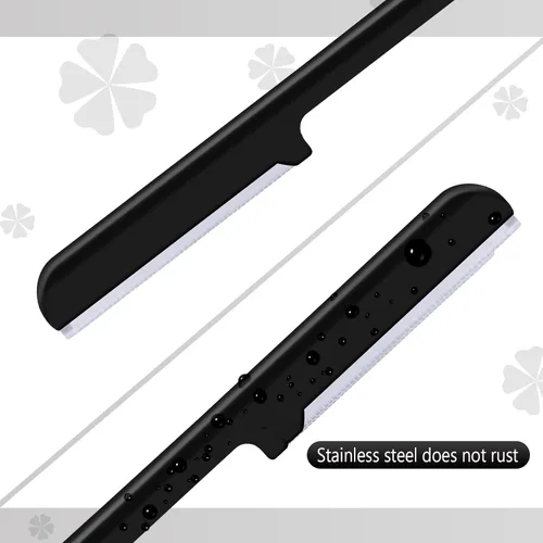Miniatura 3 de 10 piezas de maquinilla de afeitar de cejas para mujer, afeitadora facial, moldeador de cejas, herramienta de modelado con cubierta (negro)