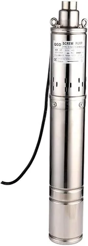 Miniatura 5 de Bomba de pozo profundo de acero inoxidable de tubo de 3.5 pulgadas 1HP Bomba de pozo de tornillo sumergible 220-240V/60Hz Bomba de agua de pozo