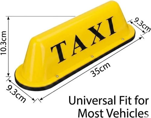 Miniatura 7 de BADASS SHARKS Luz LED de taxi para coche, luz de taxi para techo con base adhesiva, magnética, súper brillante, 12 V, 3 W, luz indicadora