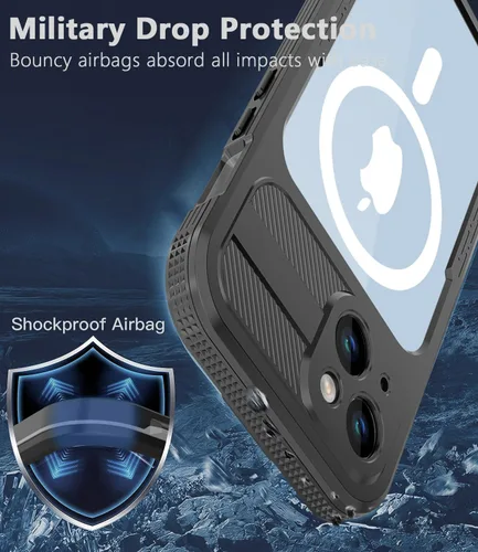 Miniatura 4 de Diseño para iPhone 15 Plus Funda impermeable de 6.7 pulgadas, cuerpo completo protector a prueba de golpes a prueba de polvo para iPhone 15 Plus