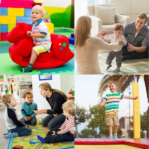 Miniatura 3 de GRPSKCOS Calcetines antideslizantes para niños pequeños, 12 pares de calcetines antideslizantes para niños y niñas de 1 a 7 años