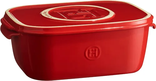 Miniatura 10 de Emile Henry, Caja de almacenamiento de queso negro/bandeja para servir, 12 x 8 x 4.4 pulgadas