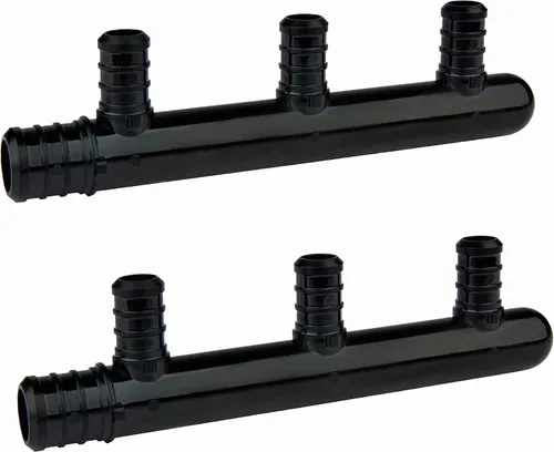 Miniatura 6 de EFIELD Colector de crimpado Poly Pex cerrado de 2 salidas: tronco de 3/4, puertos de 1/2 "(2 salidas), ASTM F2159, (PPSU1807160)
