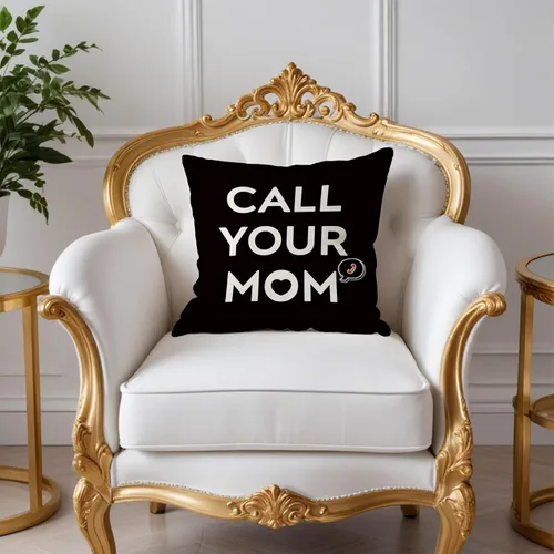 Miniatura 2 de Fundas de almohada de 18 x 18 pulgadas con texto en inglés "Call Text Your Mom", de doble cara, regalos para madres de hijas, hijos, fundas