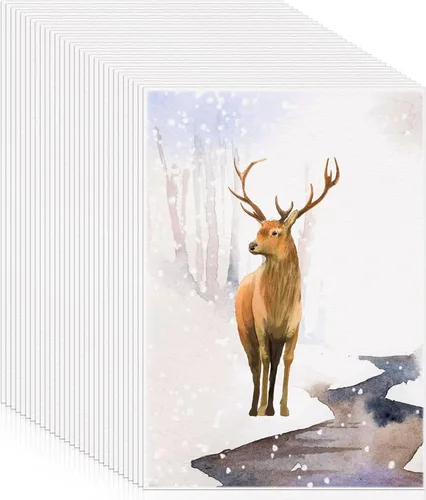 Miniatura 9 de Prudiut 120 hojas de papel de acuarela a granel, 140 lb/300 GSM papel blanco de algodón prensado en frío, 5 x 7 pulgadas, perfecto para niños