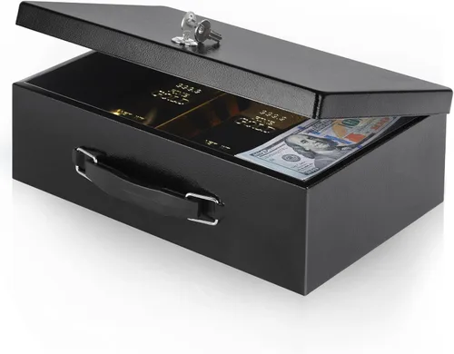 Miniatura 13 de xydled Caja Fuerte Resistente al Fuego Caja Fuerte con Cerradura de Llave para Almacenamiento de Seguridad en Casa y Oficina de Objetos de Valor