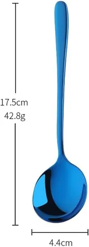 Miniatura 2 de Juego de 4 cucharas redondas de acero inoxidable, 6.88 pulgadas, pesadas, 4