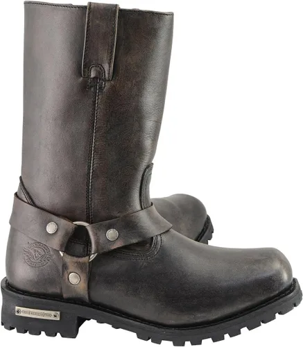 Miniatura 8 de Milwaukee Leather MBM9005 - Botas de motocicleta con arnés de punta cuadrada clásica de 11 pulgadas para hombre