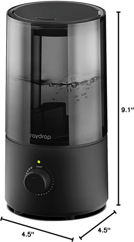 Miniatura 8 de raydrop - Humidificadores para dormitorio, raydrop - Humidificadores de vapor frío para bebés, humidificador ultrasónico silencioso de 1,0 L, ahorra