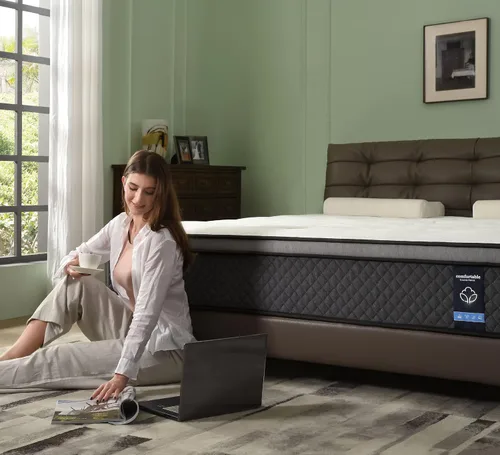 Miniatura 3 de Colchón híbrido King de 12 pulgadas en caja, certificado CertiPUR-US Gel memory foam & pocketed springs, medium plush cooling mattress relieves