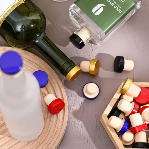 Miniatura 4 de Yookeer Tapón en forma de T de corcho para botellas de vino, tapón reutilizable para botellas de cerveza para manualidades