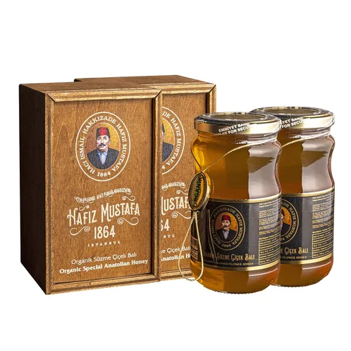 Miniatura 60 de Hafiz Mustafa 1864 Istanbul Baklava - Caja de pastelería - Bocadillos de postre de Baklava horneados hechos de hojas de masa filo fresca, pistacho