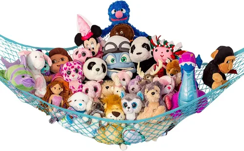 Miniatura 27 de Lilly's Love Hamaca para animales de peluche, organizador colgante de esquina, almacenamiento de juguetes, red de almacenamiento de animales