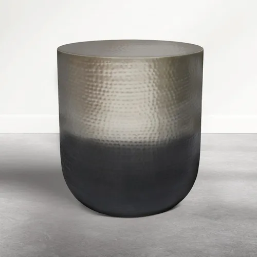 Miniatura 8 de SIMPLIHOME Nova Mesa de metal – Mesa redonda de hierro de 19 pulgadas de ancho en dorado degradado, mesa auxiliar de tambor bohemio para sala