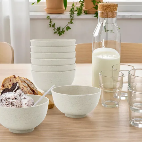 Miniatura 7 de Wrova Juego de 8 cuencos de paja de trigo para postre de 10 onzas, cuencos irrompibles para niños, mini cuencos para helado, aperitivos y frutas