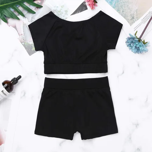 Miniatura 4 de CHICTRY Conjunto de 2 piezas para niñas Team Basics para bailar y entrenar