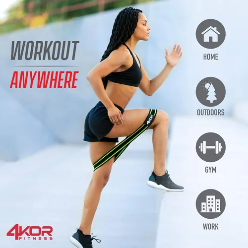 Miniatura 5 de 4KOR Fitness Juego de bandas de resistencia, perfecto para crossfit, yoga, terapia física y construcción de glúteos