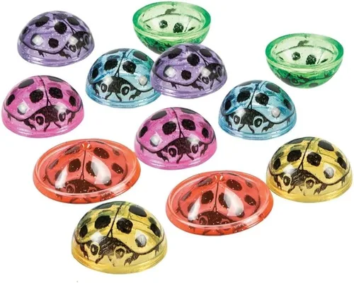 Fun Express Juego de juguetes con purpurina de mariquita, coloridos recuerdos de fiesta emergentes para niños, ideal para fiestas de cumpleaños,