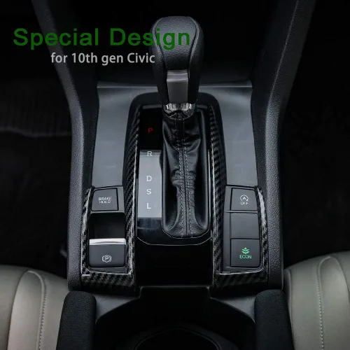Miniatura 2 de Thenice para caja de engranajes de la 10ª generación Civic CVT de transmisión automática, calcomanías de panel para Honda Civic Sedán Hatchback