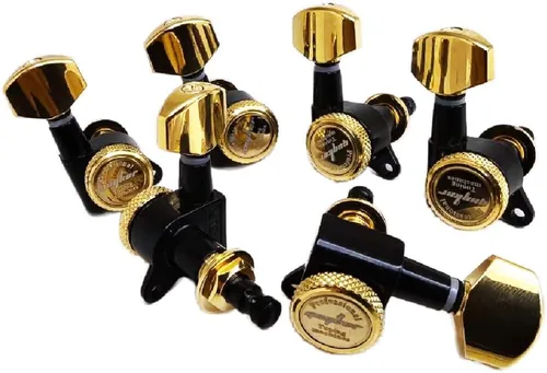 Miniatura 7 de Guyker Clavijas de afinación con bloqueo para guitarra (6 para la derecha) - Clavijas de afinación de 1:18 con chaveta de cuerda de bloqueo y cabeza
