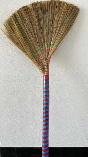 Miniatura 5 de Auténtica escoba asiática hecha a mano, juego de 3 unidades, escoba de paja vietnamita de primera calidad, 40 pulgadas de longitud