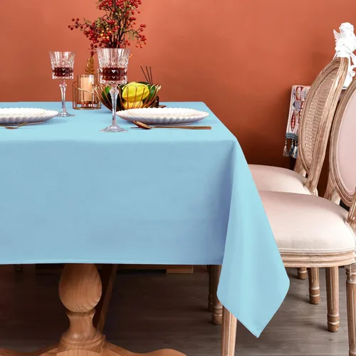 MEANMOY Mantel cuadrado de poliéster lavable, resistente al agua y a las manchas, de 210 GSM, de 54 x 54 pulgadas, mantel de mesa rectangular sin