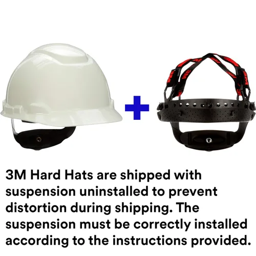 Miniatura 2 de Casco duro 3M, blanco, ligero, ventilado, indicador UV, trinquete ajustable de 4 puntos, H-701V-UV