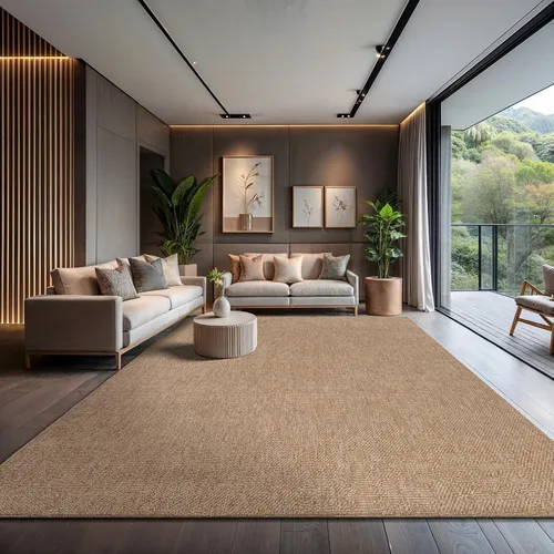 Miniatura 36 de CAMILSON Easy Alfombra de yute, 2 x 3 pulgadas, interiores y exteriores, fibra gris oscuro, para sala de estar, patio y cocina, diseño tejido