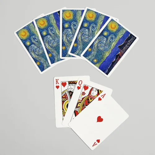 Miniatura 7 de Lantern Press Zabriskie Point, Death Valley National Park, California, Starry Night, 52 Playing Cards for Adults, Poker Size Card Deck
