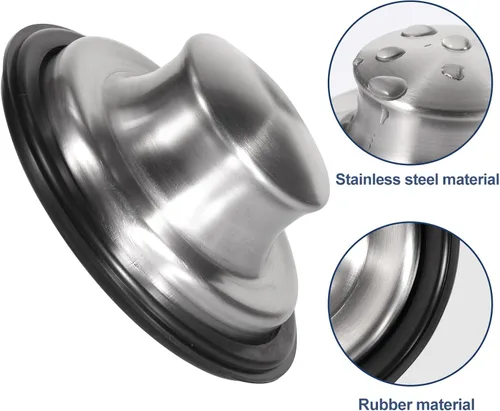Miniatura 2 de RQYEKDO Tapón para fregadero de cocina, acero inoxidable de 3-1/2 pulgadas, cubierta universal para desagüe de brida de eliminación de basura, apto