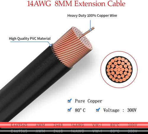Miniatura 3 de ELFCULB Adaptador de conector hembra a SAE, cable de extensión SAE de 14AWG de 2 pies con adaptador hembra de 2.165 in x 0.984 in de CC y adaptador