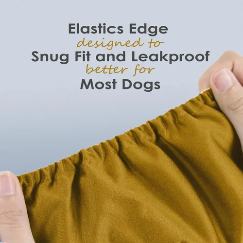 Miniatura 4 de wegreeco - Pañales lavables para perros machos, bandas envolventes para vientre, paquete de 3 (dorado, negro, gris), talla M