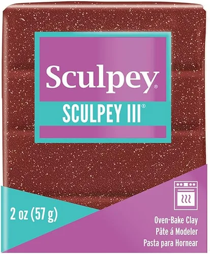 Sculpey III Arcilla para hornear horno 2oz-Granate purpurina granate