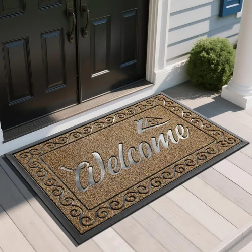 Miniatura 53 de Yimobra Tapete de Bienvenida, Tapetes de Puerta Resistentes y Duraderos para Entrada del Hogar Exterior Interior, Tapete Delantero para Patio