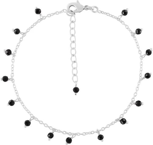 Miniatura 67 de Yanara Tobilleras de piedras preciosas para mujer, piedra natal natural, chapada en plata, joyería hecha a mano en 8.5 + 1.5 pulgadas, cristales