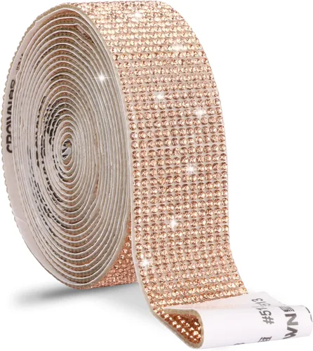 Miniatura 43 de Cinta de cristal autoadhesiva, calcomanías de diamantes de imitación para envoltura de regalos, manualidades, proyectos de decoración, bodas