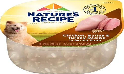 Miniatura 2 de Nature's Recipe Receta de pollo, cebada y pavo en caldo sabroso alimento húmedo para perros, taza de 2.75 onzas, 12