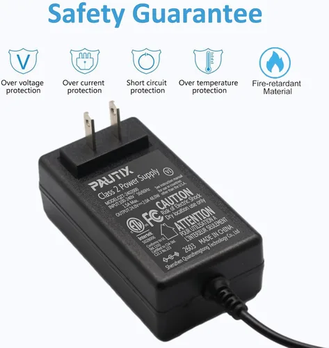 Miniatura 3 de PAUTIX - Adaptador de fuente de alimentación de 24V CC 24V 2A 48W Transformador de controlador LED de bajo voltaje con enchufe US de 5.5 x 2.1mm