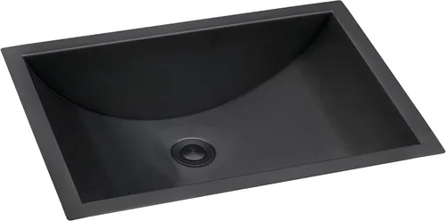 Ruvati RVH6107BL RVH6107BL - Fregadero de cocina de acero inoxidable de calibre 16 con acabado cepillado que oculta arañazos, fregaderos de montaje