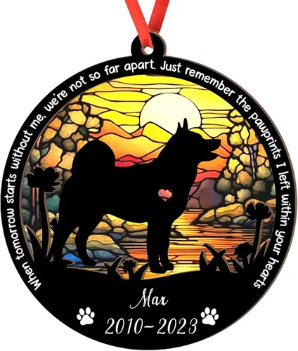 Miniatura 31 de Adorno personalizado para atrapasoles de sabueso afgano, adorno de Navidad de sabueso afgano – Regalo para perro amante, sabueso afgano