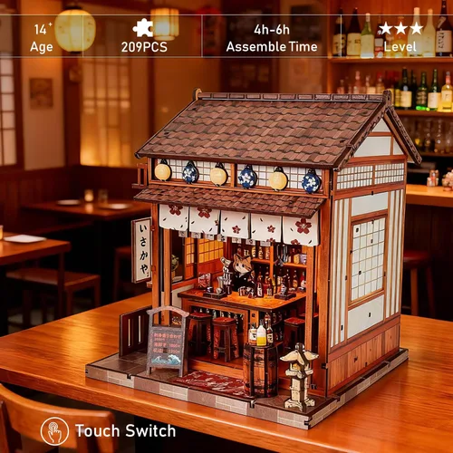 Miniatura 3 de Izakaya - Kits de rincón de libros de bricolaje japonés, rompecabezas de madera 3D para adultos, adolescentes, novia, compañeros de clase y familia