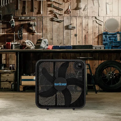 Miniatura 5 de Ventilador de pie clásico Hurricane con 3 velocidades silenciosas, negro, 20" - Unidad de enfriamiento de aire eléctrico portátil con cable