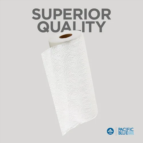 Miniatura 6 de Georgia-Pacific Pacific Blue Select Toalla de Papel en Rollo Perforada de 2 Capas, Blanco, 85 Hojas por Rollo, 30 Rollos por Caja, 27385