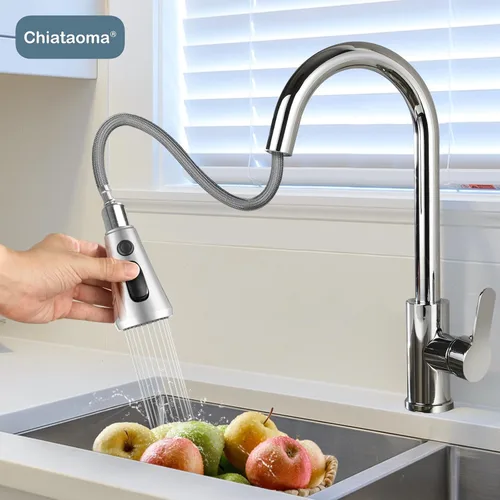 Miniatura 6 de Cabezal rociador desplegable para grifo de cocina, cabezal rociador de cocina con 11 adaptadores, boquilla de cabezal de grifo de fregadero, 3 modos