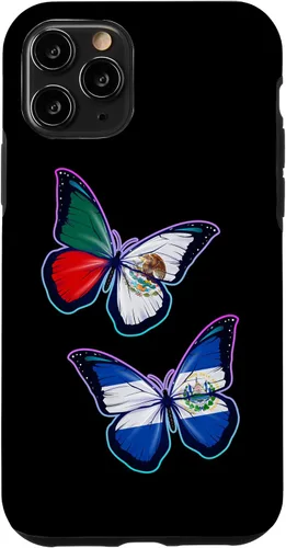 Miniatura 29 de El Salvador y México bicultural Roots - Carcasa para iPhone 17 (versión mariposa)