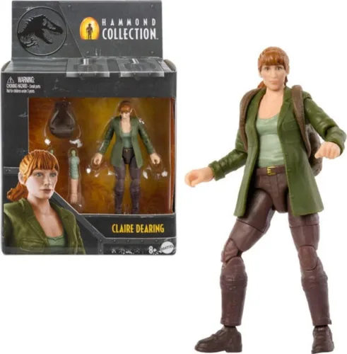 Mattel Jurassic World Hammond Collection - Figura de acción de personaje de Claire Dearing, juguete coleccionable articulado en escala de 3.75